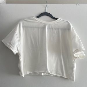 plain white crop top